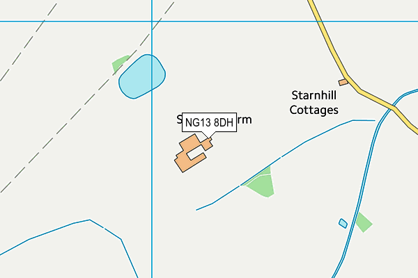 NG13 8DH map - OS VectorMap District (Ordnance Survey)