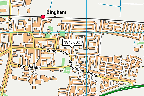 NG13 8DQ map - OS VectorMap District (Ordnance Survey)