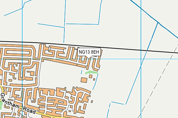 Carnarvon Primary School map (NG13 8EH) - OS VectorMap District (Ordnance Survey)