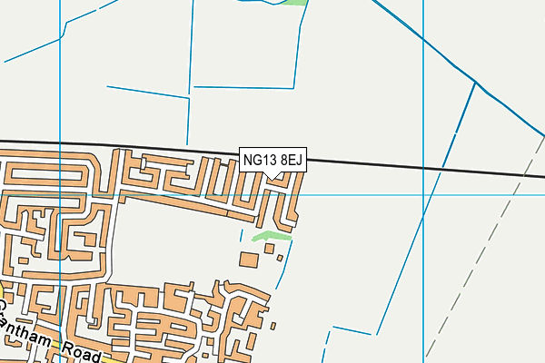 NG13 8EJ map - OS VectorMap District (Ordnance Survey)