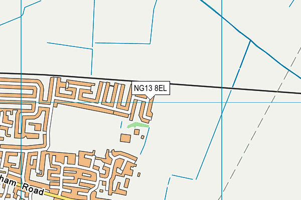 NG13 8EL map - OS VectorMap District (Ordnance Survey)