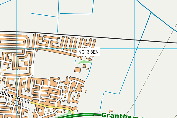 NG13 8EN map - OS VectorMap District (Ordnance Survey)