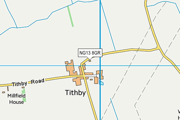 NG13 8GR map - OS VectorMap District (Ordnance Survey)