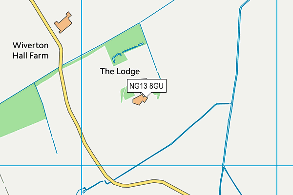 NG13 8GU map - OS VectorMap District (Ordnance Survey)