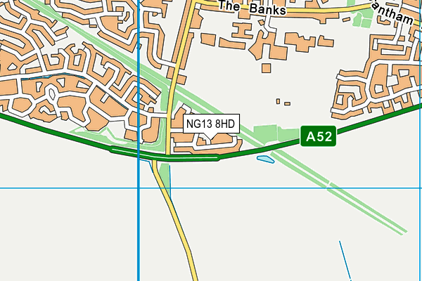 NG13 8HD map - OS VectorMap District (Ordnance Survey)