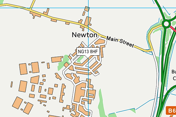 NG13 8HF map - OS VectorMap District (Ordnance Survey)