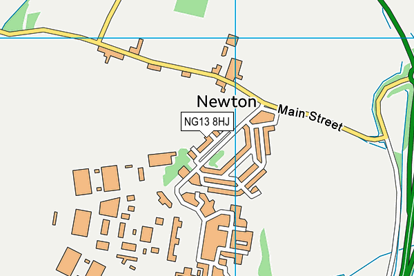 NG13 8HJ map - OS VectorMap District (Ordnance Survey)