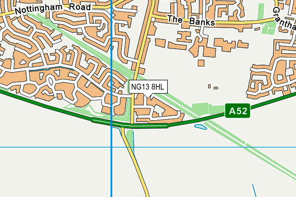 NG13 8HL map - OS VectorMap District (Ordnance Survey)