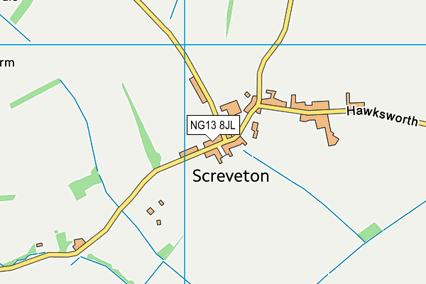 NG13 8JL map - OS VectorMap District (Ordnance Survey)