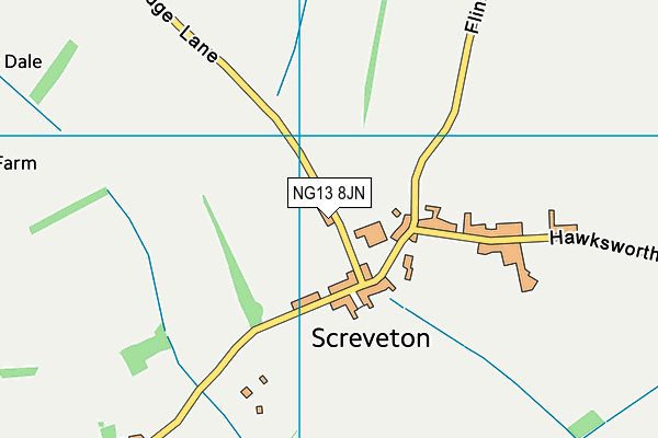 NG13 8JN map - OS VectorMap District (Ordnance Survey)