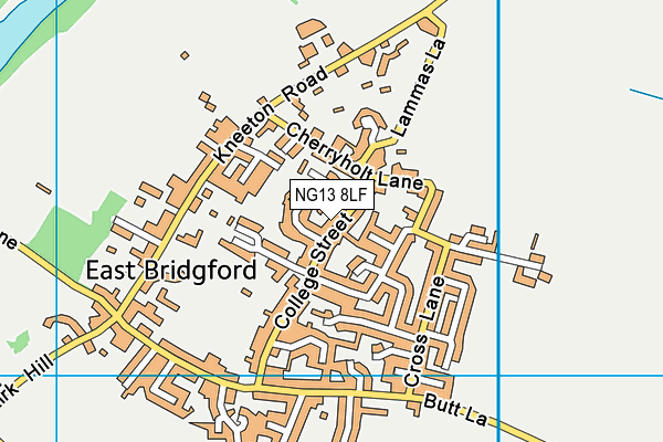 NG13 8LF map - OS VectorMap District (Ordnance Survey)