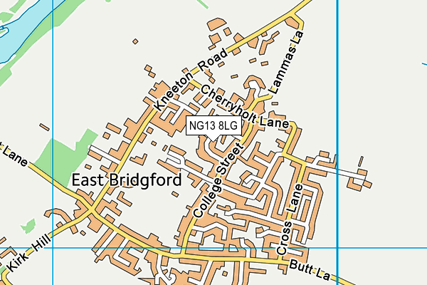 NG13 8LG map - OS VectorMap District (Ordnance Survey)