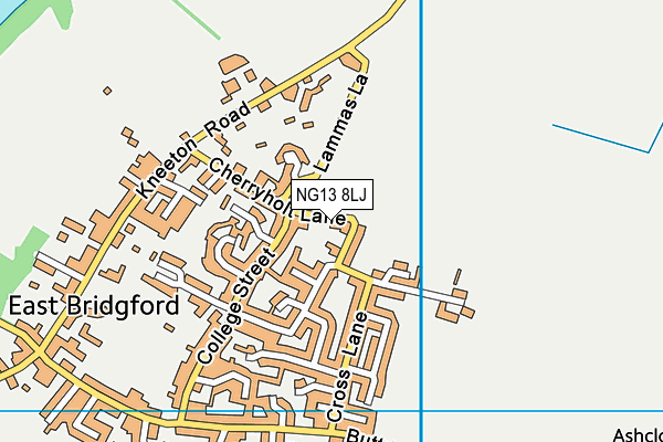 NG13 8LJ map - OS VectorMap District (Ordnance Survey)