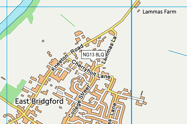 NG13 8LQ map - OS VectorMap District (Ordnance Survey)