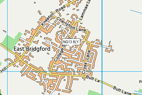 NG13 8LY map - OS VectorMap District (Ordnance Survey)