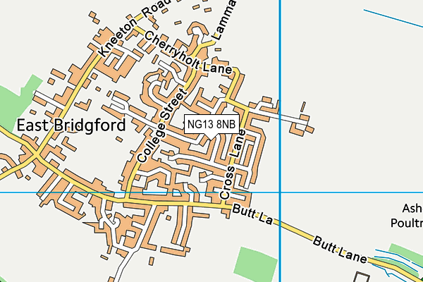 NG13 8NB map - OS VectorMap District (Ordnance Survey)