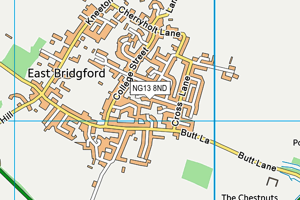 NG13 8ND map - OS VectorMap District (Ordnance Survey)