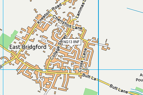 NG13 8NF map - OS VectorMap District (Ordnance Survey)