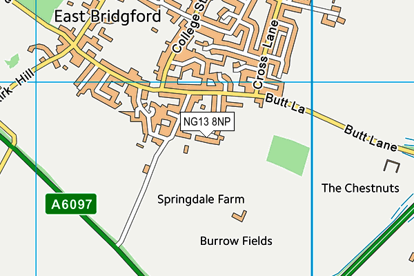 NG13 8NP map - OS VectorMap District (Ordnance Survey)