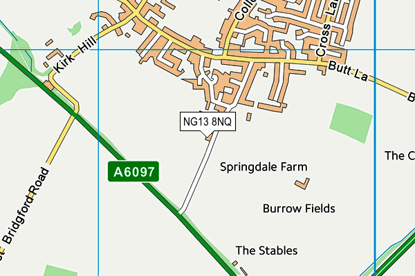 NG13 8NQ map - OS VectorMap District (Ordnance Survey)