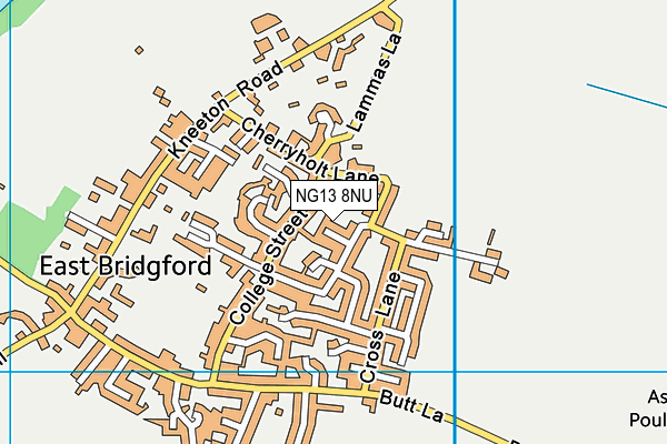 NG13 8NU map - OS VectorMap District (Ordnance Survey)