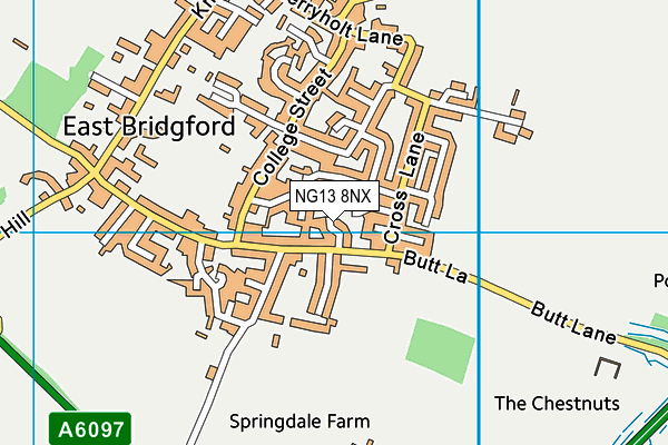 NG13 8NX map - OS VectorMap District (Ordnance Survey)