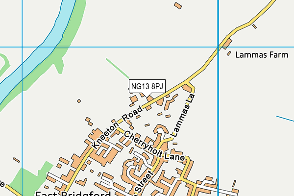 NG13 8PJ map - OS VectorMap District (Ordnance Survey)