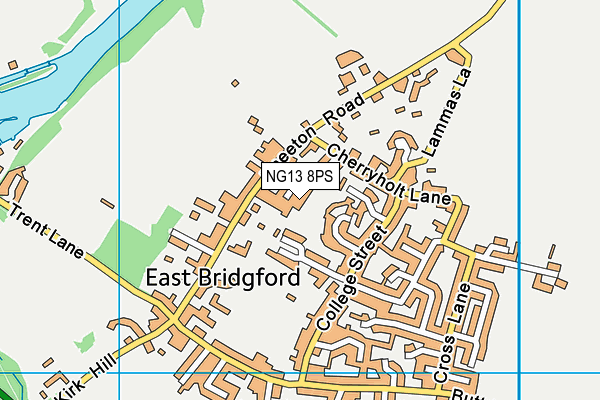 NG13 8PS map - OS VectorMap District (Ordnance Survey)