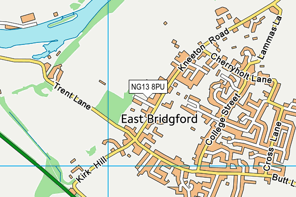 NG13 8PU map - OS VectorMap District (Ordnance Survey)