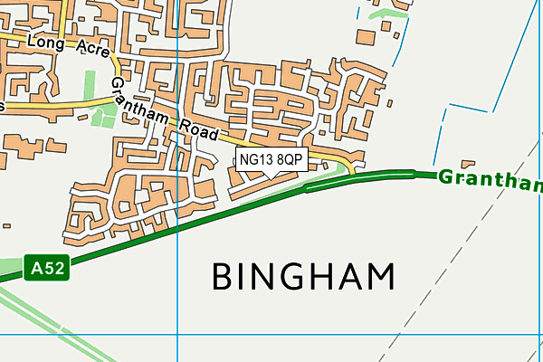 NG13 8QP map - OS VectorMap District (Ordnance Survey)