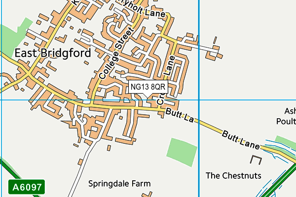 NG13 8QR map - OS VectorMap District (Ordnance Survey)