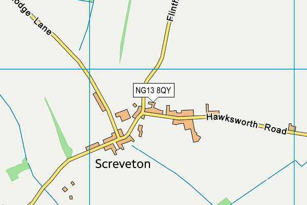 NG13 8QY map - OS VectorMap District (Ordnance Survey)