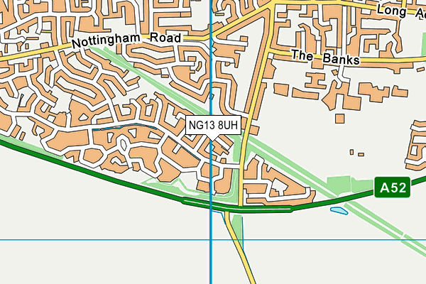 NG13 8UH map - OS VectorMap District (Ordnance Survey)