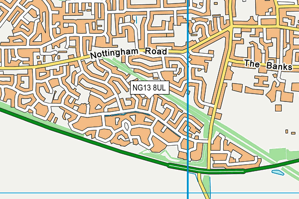 NG13 8UL map - OS VectorMap District (Ordnance Survey)