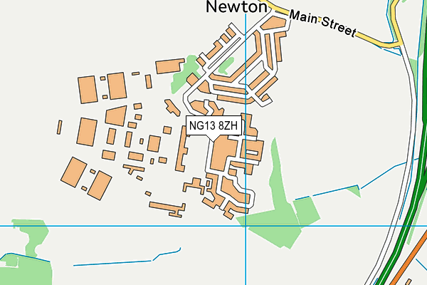 NG13 8ZH map - OS VectorMap District (Ordnance Survey)