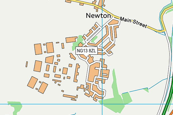 NG13 8ZL map - OS VectorMap District (Ordnance Survey)