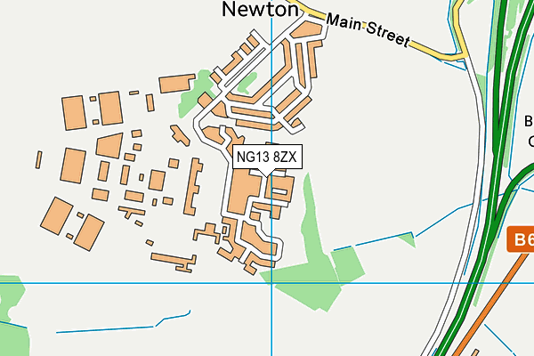 NG13 8ZX map - OS VectorMap District (Ordnance Survey)