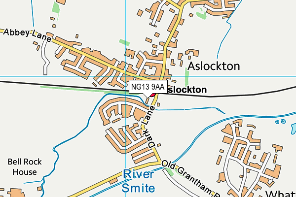 NG13 9AA map - OS VectorMap District (Ordnance Survey)