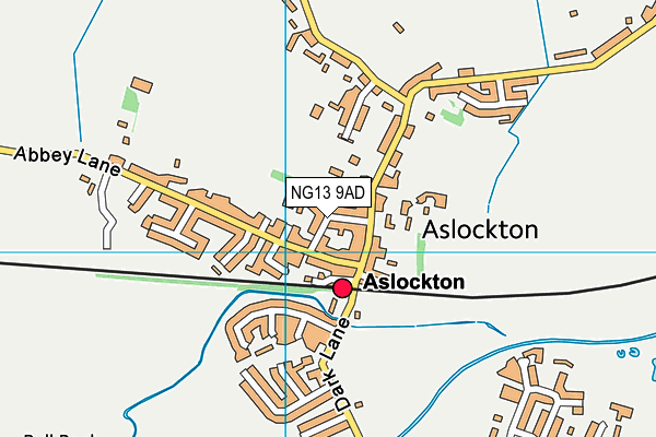 NG13 9AD map - OS VectorMap District (Ordnance Survey)