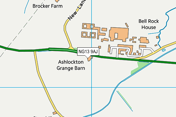 NG13 9AJ map - OS VectorMap District (Ordnance Survey)