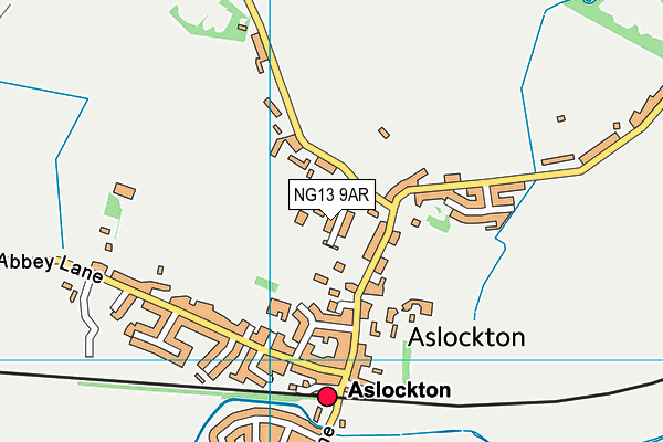 NG13 9AR map - OS VectorMap District (Ordnance Survey)