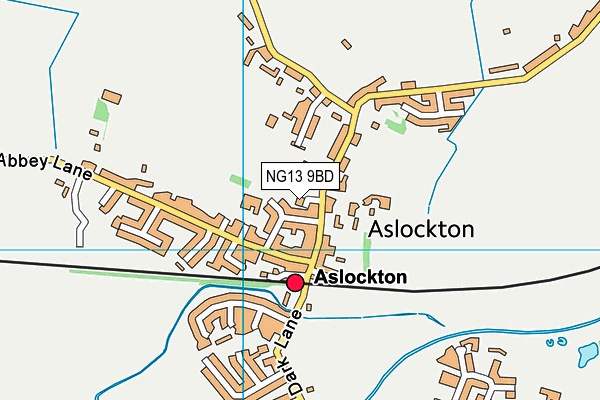 NG13 9BD map - OS VectorMap District (Ordnance Survey)