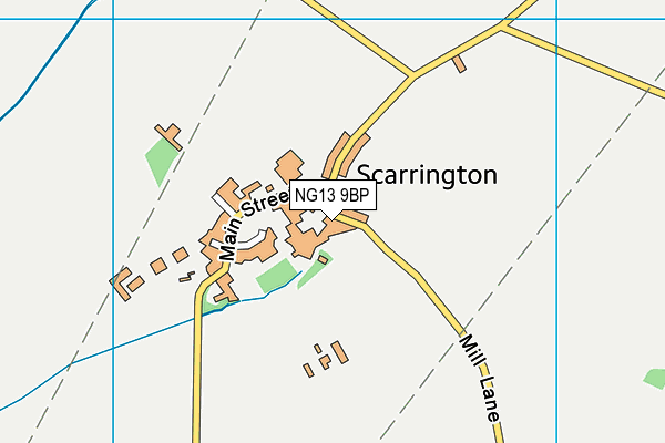 NG13 9BP map - OS VectorMap District (Ordnance Survey)