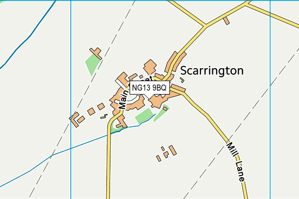 NG13 9BQ map - OS VectorMap District (Ordnance Survey)