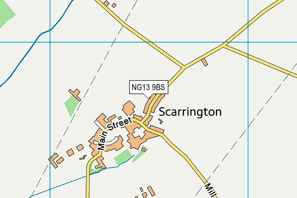 NG13 9BS map - OS VectorMap District (Ordnance Survey)