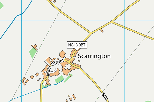 NG13 9BT map - OS VectorMap District (Ordnance Survey)