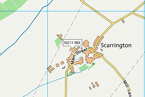 NG13 9BX map - OS VectorMap District (Ordnance Survey)