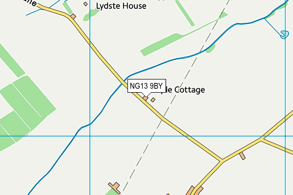 NG13 9BY map - OS VectorMap District (Ordnance Survey)