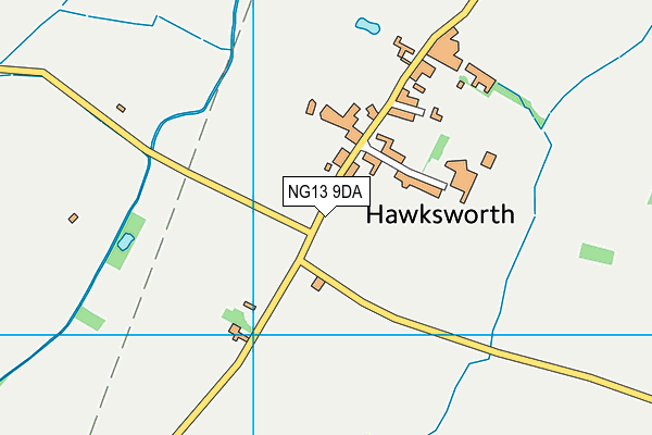 NG13 9DA map - OS VectorMap District (Ordnance Survey)