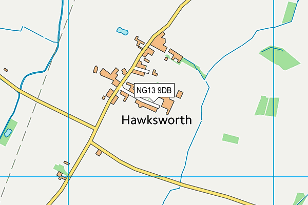 NG13 9DB map - OS VectorMap District (Ordnance Survey)